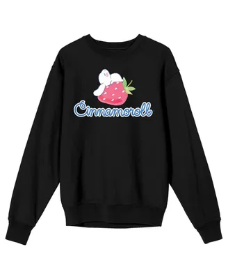 Men's and Women's Black Hello Kitty & Friends Cinnamoroll Pullover Sweatshirt