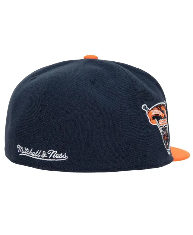 Mitchell & Ness Navy, Orange Detroit Tigers Bases Loaded Fitted Hat in Blue  for Men