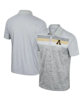 Men's Colosseum Gray Appalachian State Mountaineers Cybernetic Polo Shirt