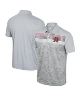 Men's Colosseum Gray Maryland Terrapins Cybernetic Polo Shirt