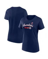 Women's Fanatics Navy Cleveland Guardians Logo T-shirt