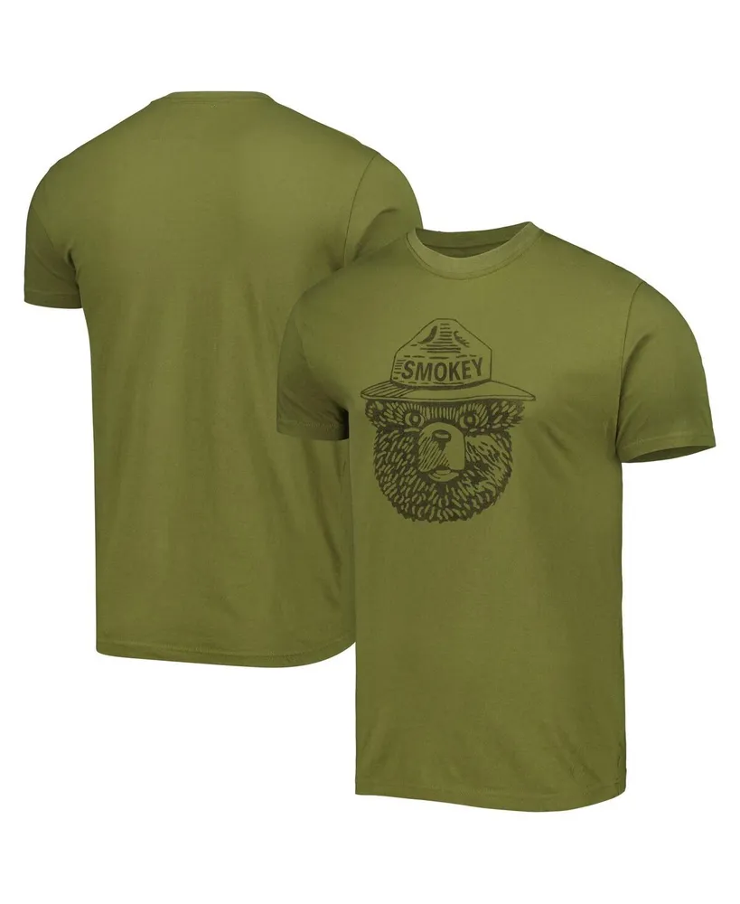 Men's and Women's American Needle Green Smokey the Bear Brass Tacks T-shirt