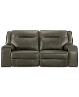 Closeout! Hansley 2-Pc. Zero Gravity Power Recliner Leather Sofa, Created for Macy's