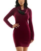 Bcx Juniors' Bodycon Sweater Dress & Ombre Scarf