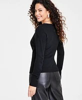 I.n.c. International Concepts Women's Surplice Wrap Sweater