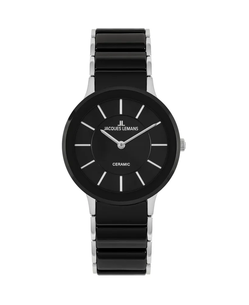 Jacques Lemans Women's Dublin Watch with High-Tech Ceramic Strap, Solid  Stainless Steel, 1-1856 | Hawthorn Mall