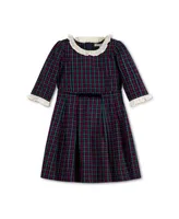 Hope & Henry Baby Girls 3/4 Sleeve Ruffle Trim Party Dress