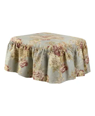 Waverly Ballad Bouquet Ottoman Slipcover Set, 30" x 26" x 20"