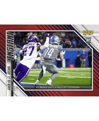 Amon-Ra St. Brown Detroit Lions Parallel Panini America Instant Nfl Week 13 St. Brown Hauls in Walk-Off Touchdown Single Rookie Trading Card