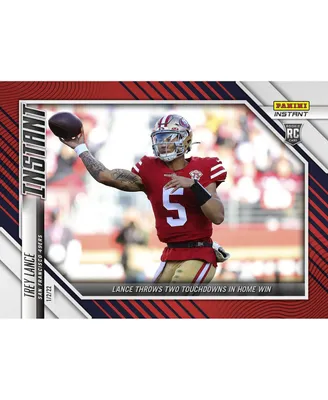 Trey Lance San Francisco 49ers Parallel Panini America Instant Nfl Week 17 Lance Throws Two Touchdowns in Home Win Single Rookie Trading Card