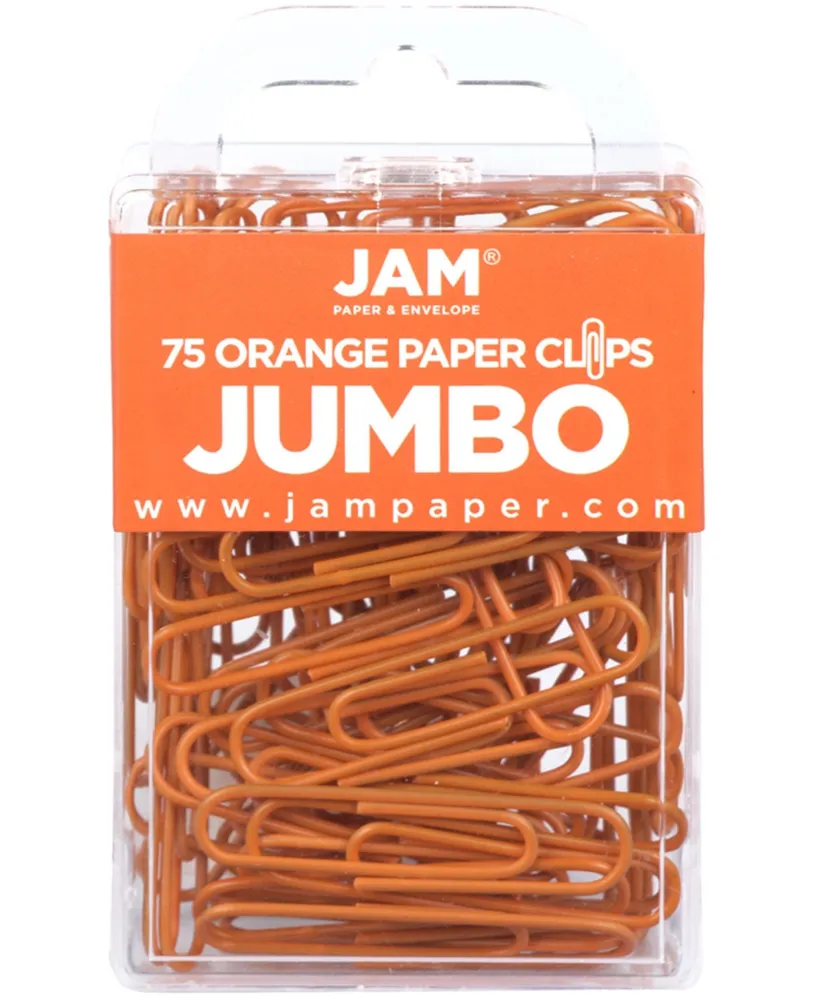 Jam Paper Colorful Jumbo Paper Clips - Large 2" - Paperclips - 75 Per Pack