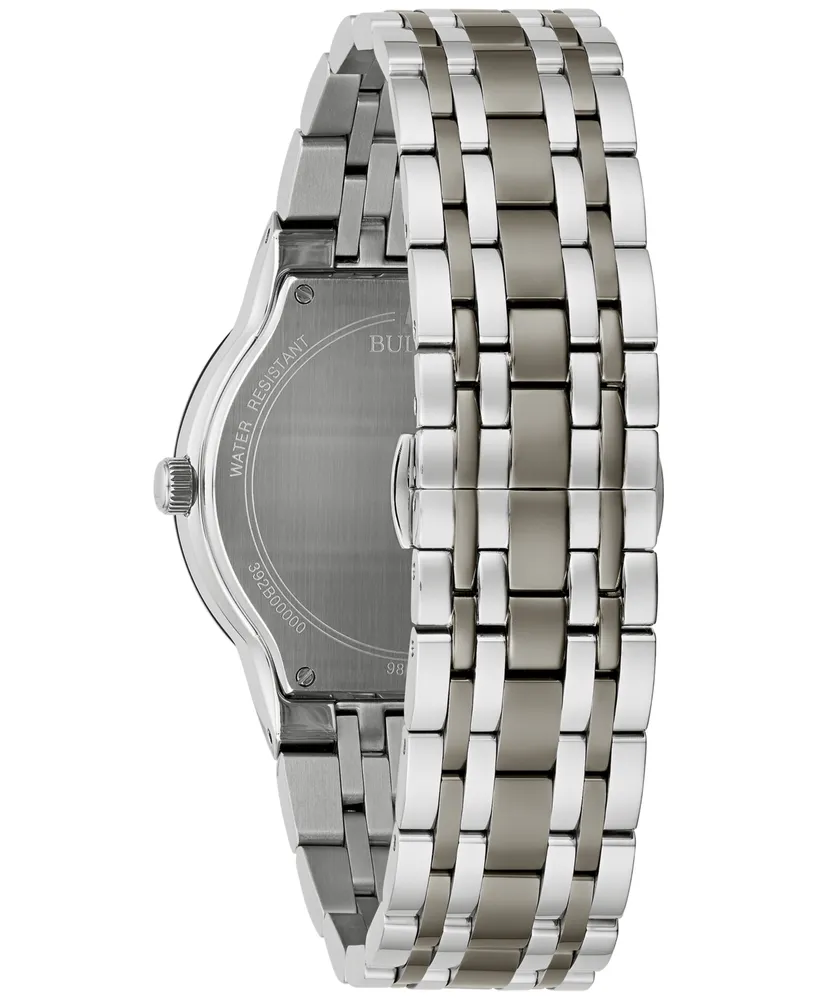 Bulova Men's Modern Diamond Accent Two-Tone Stainless Steel Bracelet Watch 40mm