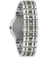 Bulova Men's Modern Diamond Accent Two-Tone Stainless Steel Bracelet Watch 40mm