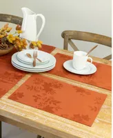 Countryside Leaves Raised Jacquard Placemat Rust, 13" x 18"