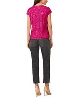 Vince Camuto Women's Sequined Dolman Sleeve V-Neck Blouse