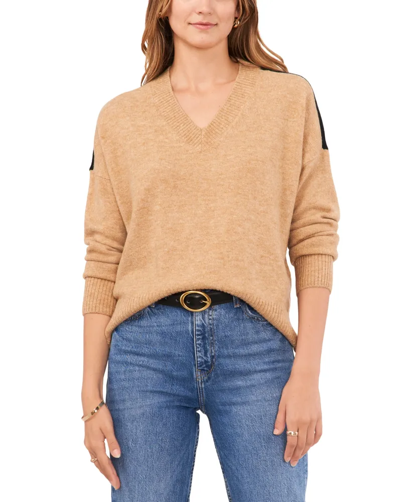 Vince Camuto Women's Colorblocked Drop-Shoulder Sweater