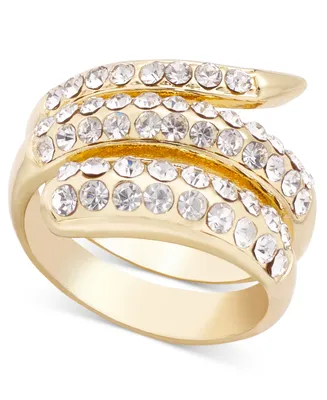 I.n.c. International Concepts Gold-Tone Crystal Wrap Ring, Created for Macy's