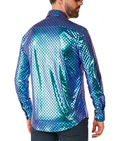 OppoSuits Men's Shiny Golden Theme Party Shirts For Men
