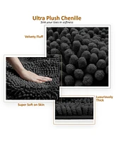 Ultra Soft Non Slip Chenille Bath Rug - Large 44"x26"