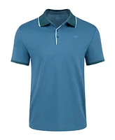 Mio Marino Men's Classic-Fit Cotton-Blend Pique Polo Shirt with Contrast Collar