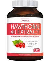 Healths Harmony Hawthorn Berry Capsules, Cardiovascular and Immune Health, 4:1 Extract, Health's Harmony