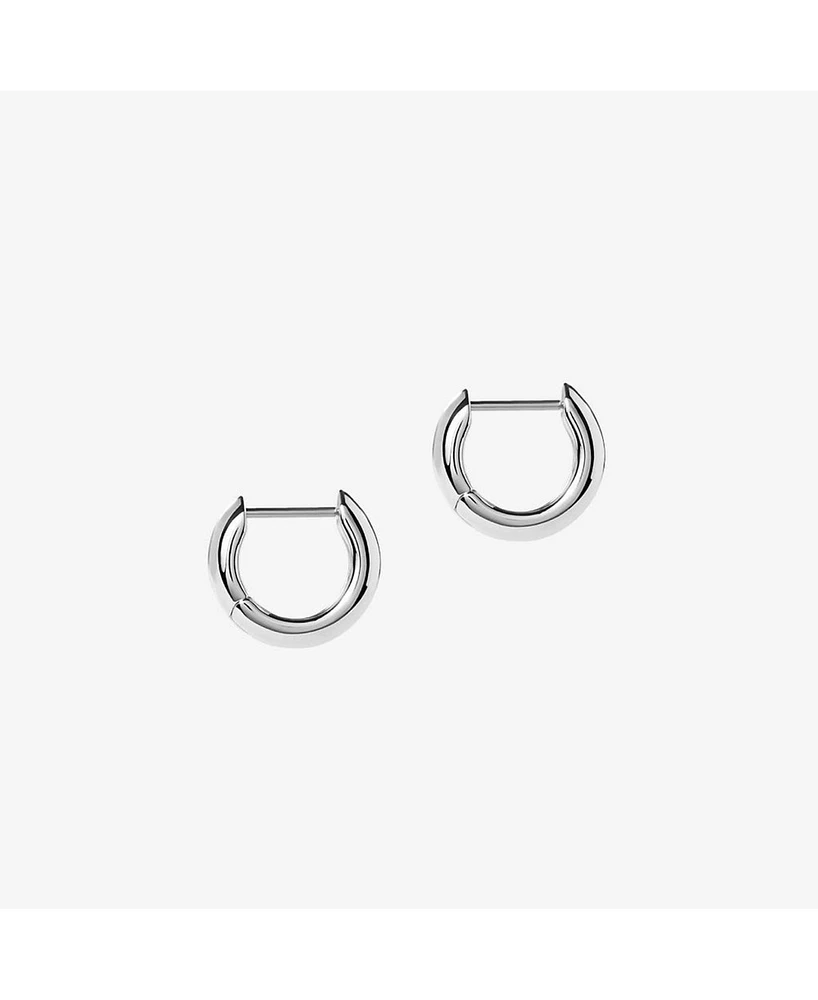 Ana Luisa Bold Huggie Hoops - Giulia Silver