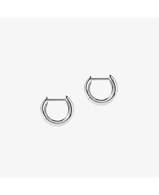 Ana Luisa Bold Huggie Hoops - Giulia Silver