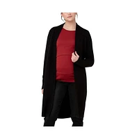 Ripe Maternity Linda Nursing Longline Knit Cardigan Black