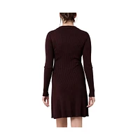 Ripe Maternity Maternity Ripe Hailey Rib Knit Nursing Dress Chocolate