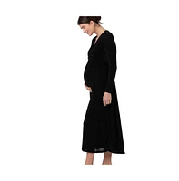 Ripe Maternity Maternity Ripe Portia V-Neck Nursing Dress Black