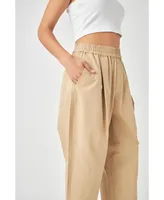 Grey Lab Women's Wide Fit Cropped Pants