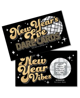 Big Dot of Happiness Disco New Year - Groovy Nye Party Game Scratch Off Dare Cards - 22 Count
