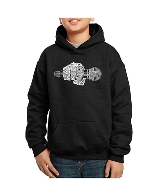 La Pop Art Boys 90's Rappers -Child Word Art Hooded Sweatshirt