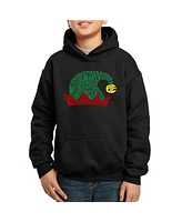 La Pop Art Boys Christmas Elf Hat Word Hooded Sweatshirt