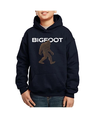 La Pop Art Boys Bigfoot Word Art Hooded Sweatshirt