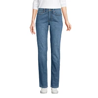 Lands' End Tall Recover Mid Rise Boyfriend Blue Jeans