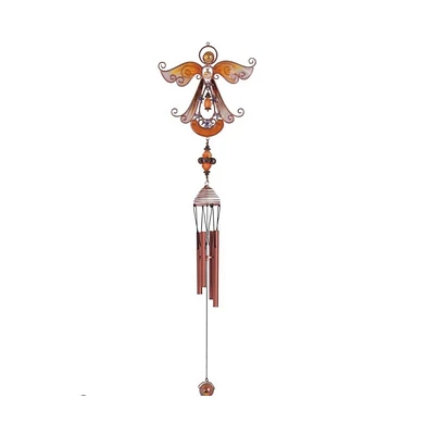 23" Long Angel Copper and Gem Wind Chime