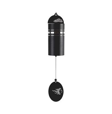 22" Long Metal Black Tube SunFace Chime