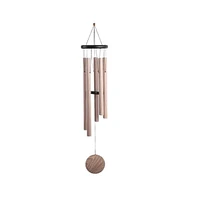 36" Long Wooden Top Wind Chime with Wood Print Tube