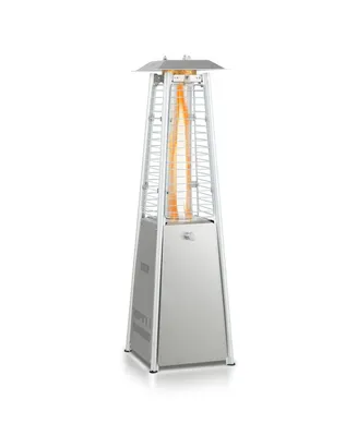 35'' Portable Tabletop Pyramid Patio Heater Stainless Steel Propane gas 9500 Btu