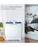 Portable Mini Compact Twin Tub 17.6lb Washing Machine