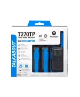 Motorola Solutions T270TP 25 mi. Two-Way Radio Black/Blue 3-Pack