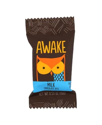 Awake Chocolate - Bites Milk Chocolate - Case of 50-.53 Oz