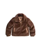 Imoga Collection Big Girls Gary FW23 Oak Faux Fur Jacket