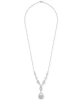 Wrapped Love Diamond Double Drop Pendant 17" 14k White Gold or Yellow (1-1/2 ct. t.w.), Created for Macy's