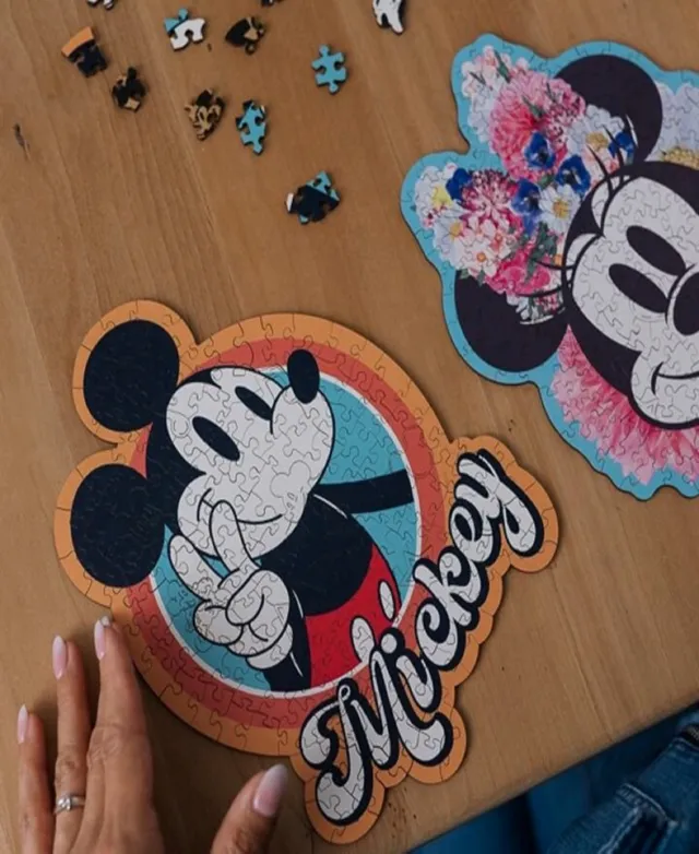 Disney Mickey Mouse Retro Wood Puzzle 160 pc