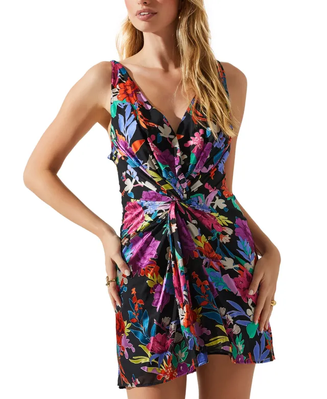 ASTR the Label Women's Blouson-Sleeve Faux-Wrap Sadyra Dress