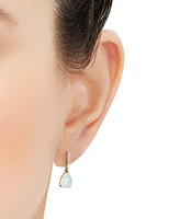 Opal (2-1/2 ct. t.w.) & Diamond (1/20 ct. t.w.) Drop Earrings in 14k Gold