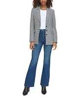 Karl Lagerfeld Paris Petite Houndstooth Check Blazer, First@Macy's