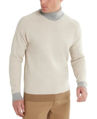 Kenneth Cole Men's Two-Tone Fold Over Turtleneck Sweater